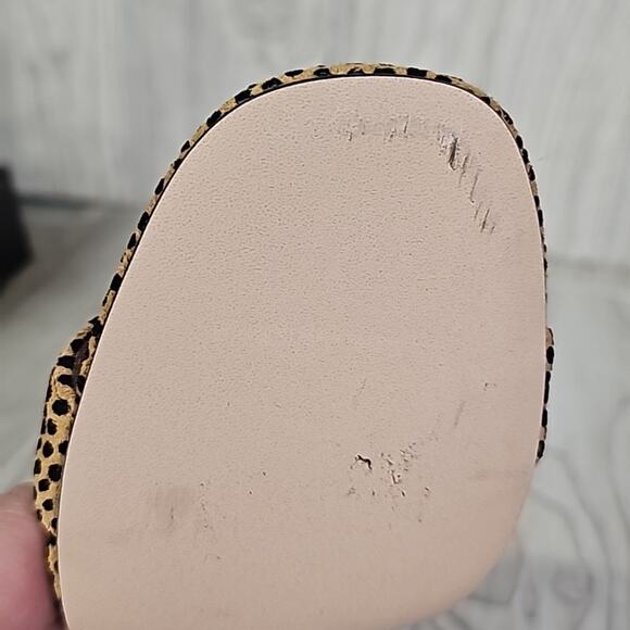 BCBGeneration Lexana Animal Print Leather Heeled Sandals Womens Size 5 - Picture 14 of 14